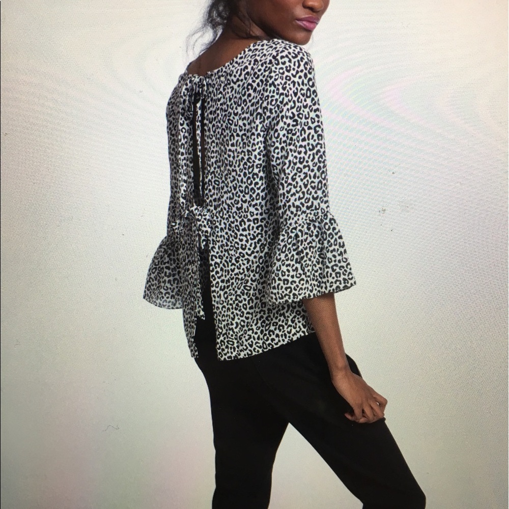 Tracy Reese Little Cheetah Tie Back Top!