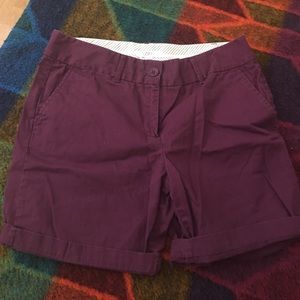 Burgundy loft shorts