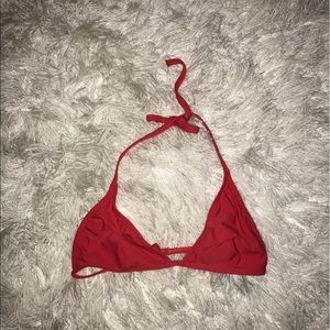 Red DKNY Triangle Bikini top