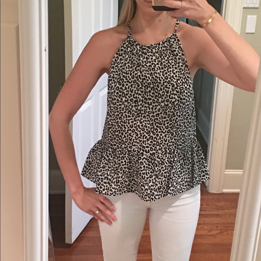 Little Cheetah Peplum Halter!