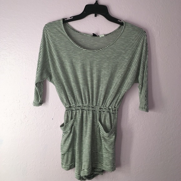 Black and white striped romper - Picture 1 of 4