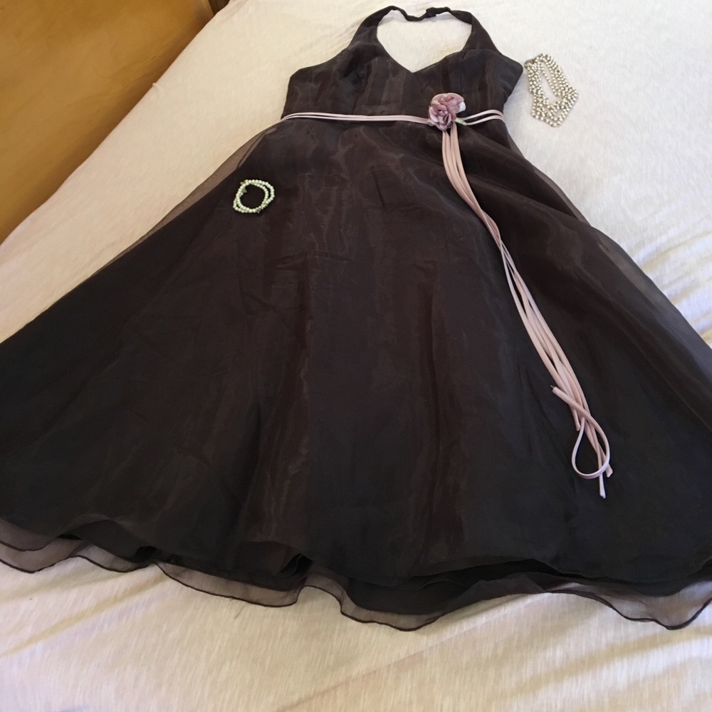 Davids bridal halter dress , size 12