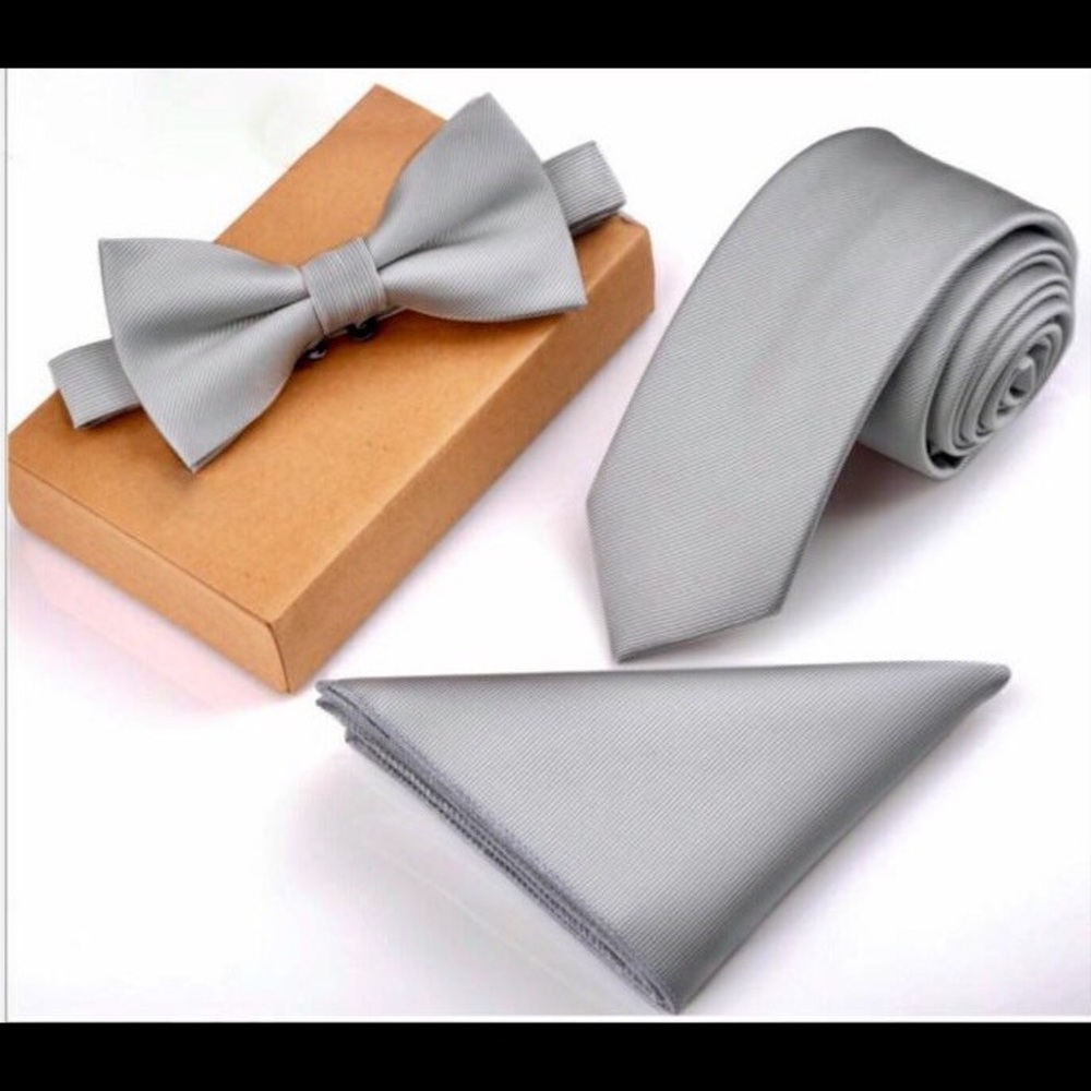 SILVER ACE -  Silk Textured Polyester 3 Piece Set