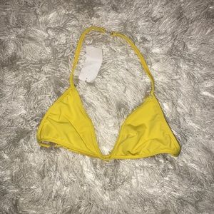 Yellow DKNY Triangle bikini top