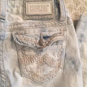Miss Me Irene Boot White Jeans 28 x 31 Distressed