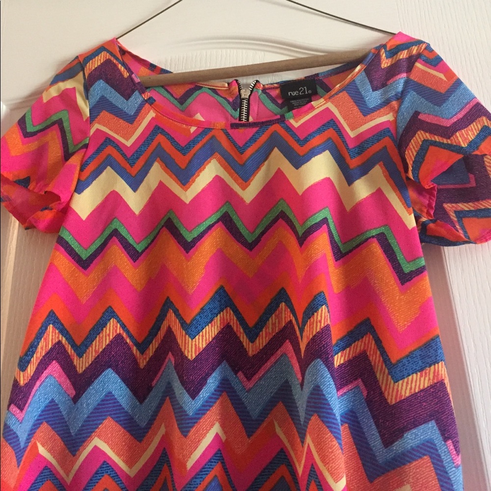 A multicolored chevron shirt