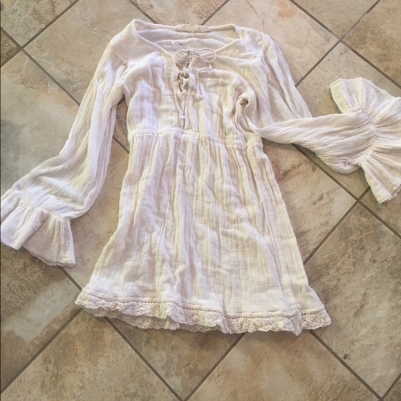 Jen's Pirate Booty Dresses & Skirts - Jens Pirate Booty Free People Gauze Lace Up Mini