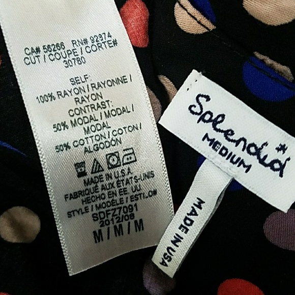 (Sold) Splendid polka dot shift dress - Picture 4 of 4