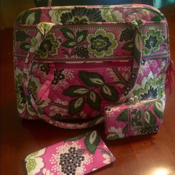 Vera Bradley Handbags - Vera Bradley Satchel/Wallet and Checkbook Cover