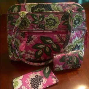 Vera Bradley Satchel/Wallet and Checkbook Cover