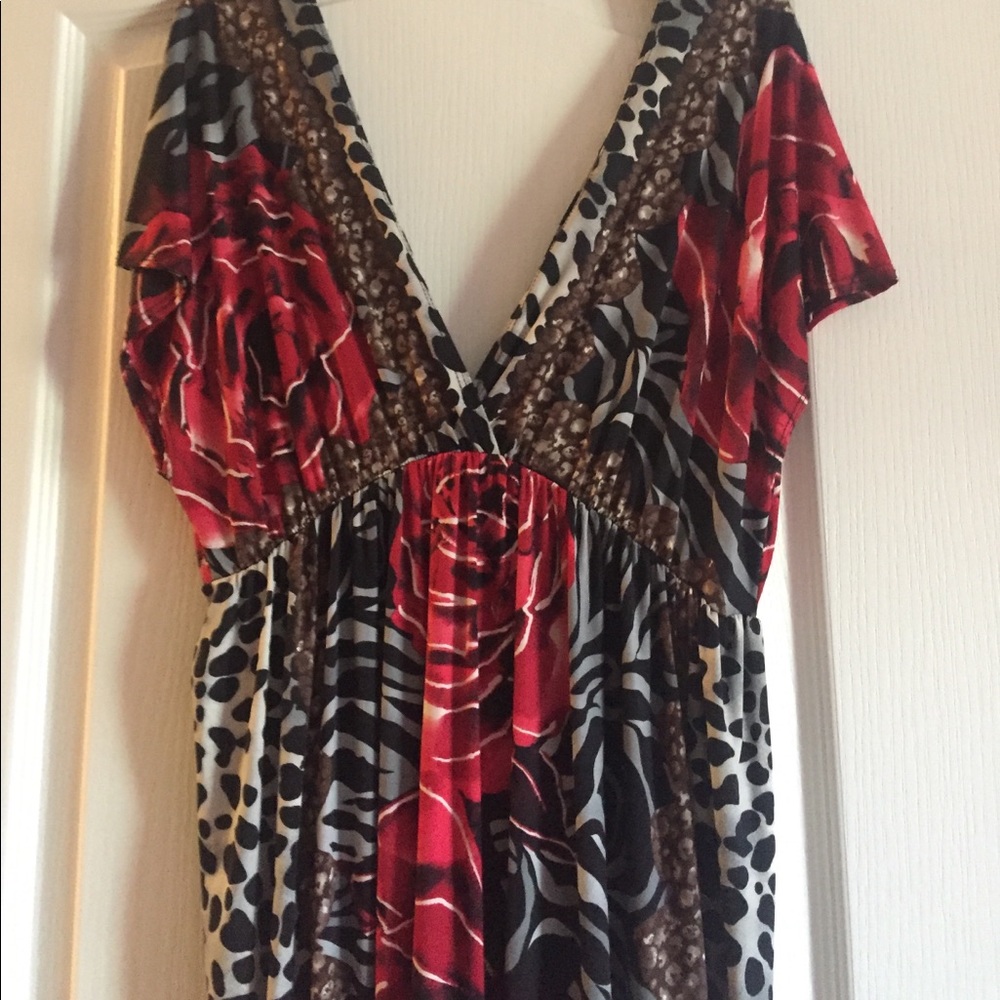 A multi patterned dress