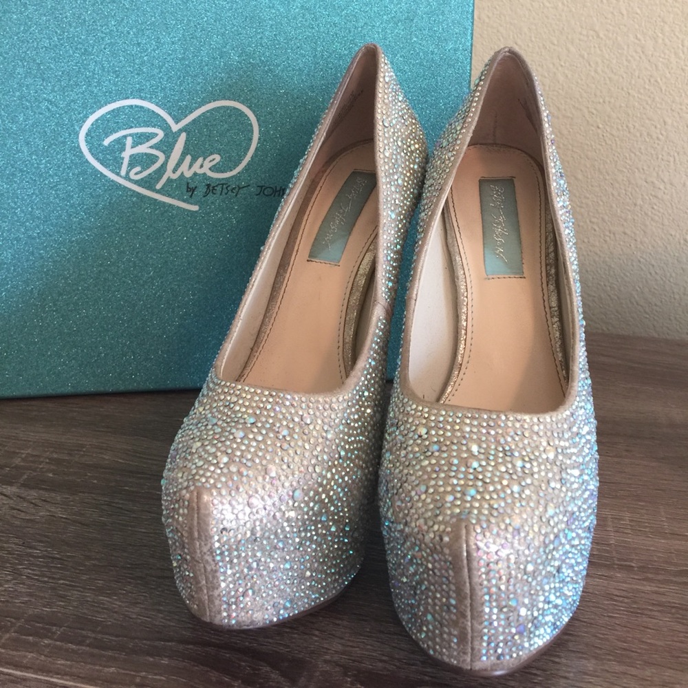 Betsey Johnson Crystal Pumps