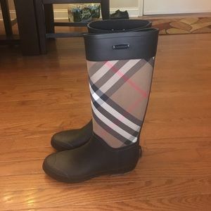 Burberry rain boots