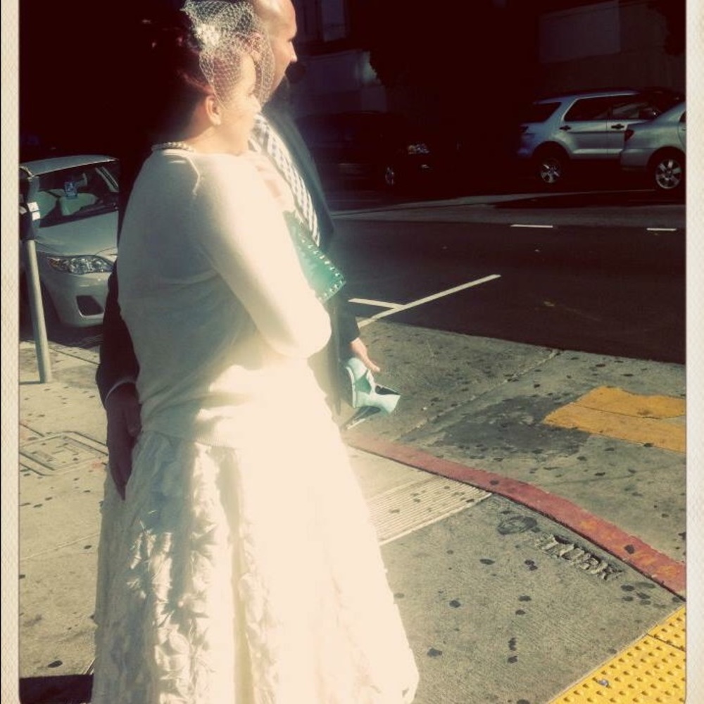 Vintage tea length wedding dress