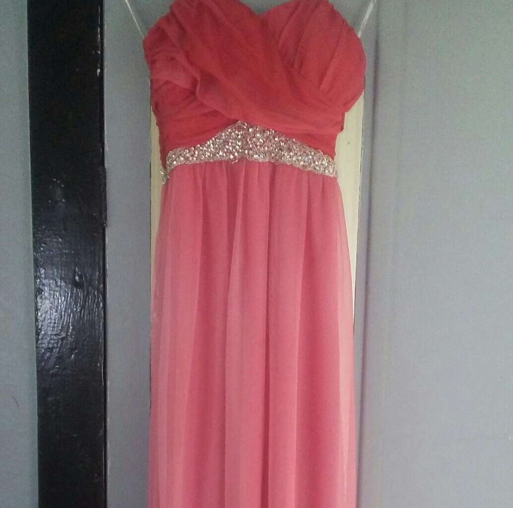 Pink and Silver prom dress