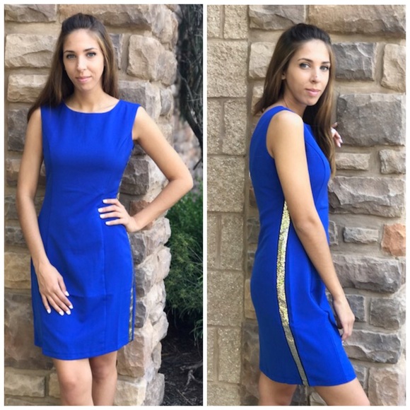 Royal Blue Slip Dress - Picture 2 of 3