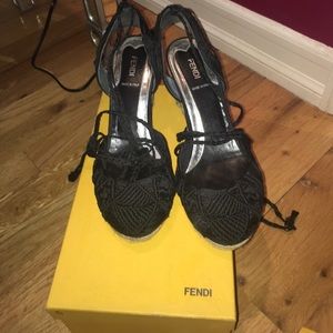 Fendi lace up espadrilles