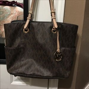 Michael kors brown signature handbag
