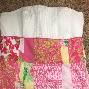 Lilly pulitzer strapless dress