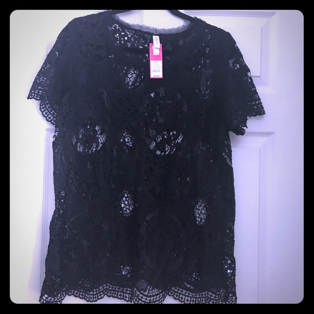 Black lace top