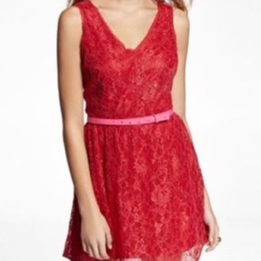 FINAL PRICE  Express RED LACE DRESS