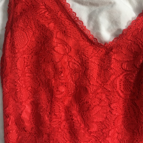 FINAL PRICE  Express RED LACE DRESS - Picture 3 of 3