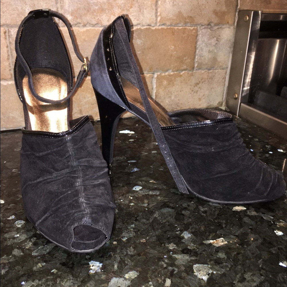 Suede Peep Toe shoes