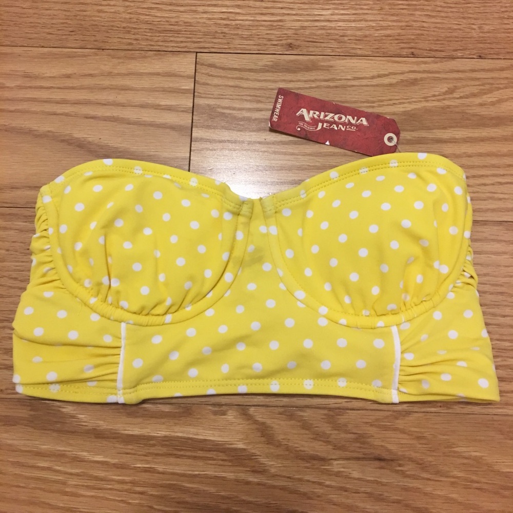 Yellow polka dot bandeau