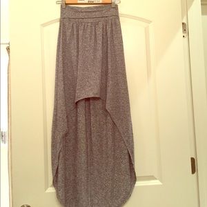 Topshop gray marl hi-low skirt Sz2