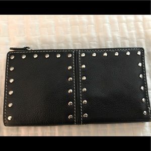 Michael Kors black leather studded wallet