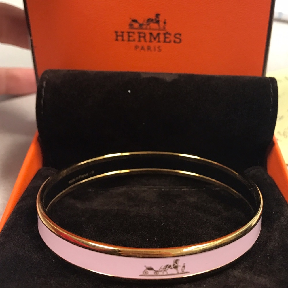 Authentic blush pink Hermes Bangle