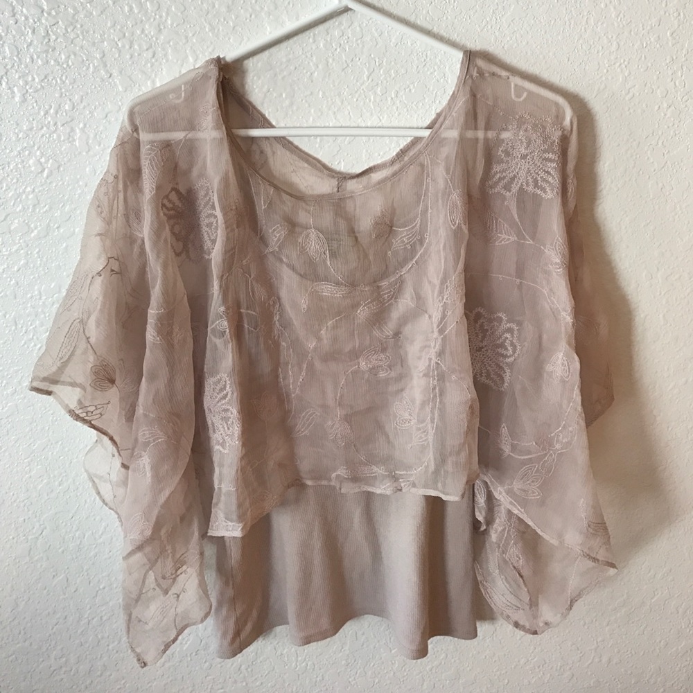 Anthropology Bordeaux 2 piece top