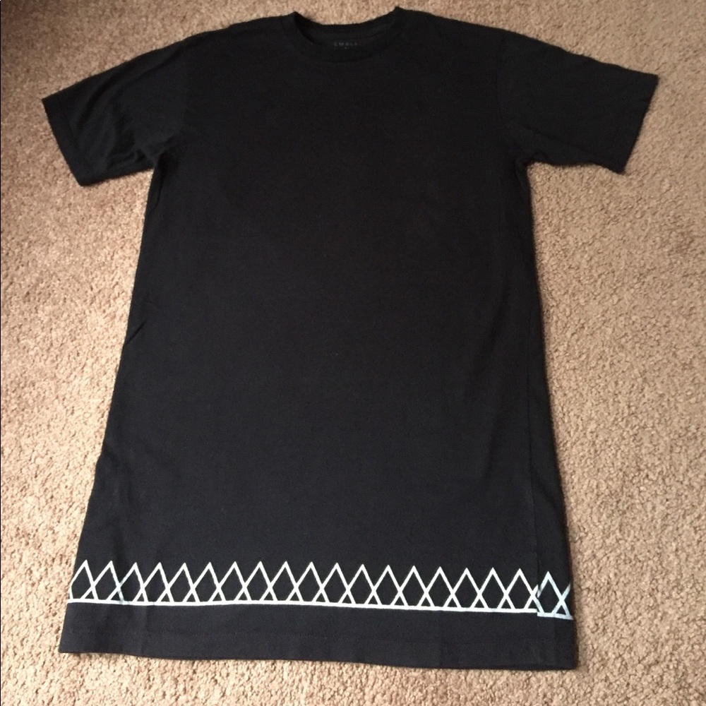 small, long-length tee shirt. designed by illroots