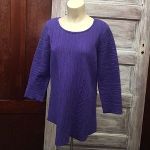 Fenini Purple Ruffle Top