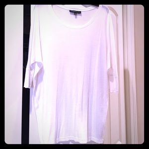 Topshop Tall White Batwing Tunic Sz4