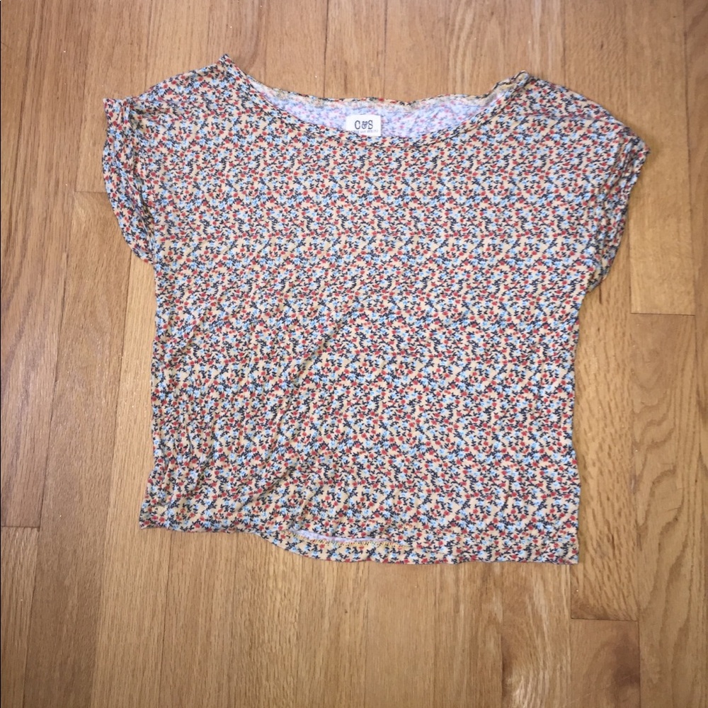 Slightly Cropped Floral Tee