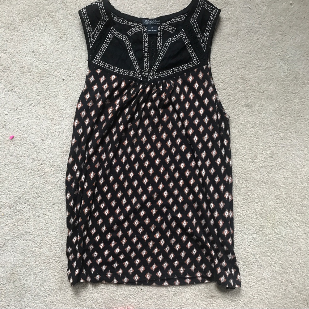 Lucky Brand Patterned Strapless Shirt