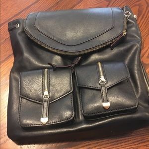 Black backpack purse