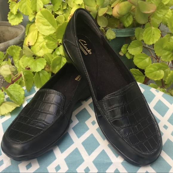 💼 CLARKS collection Leather Wedge - Picture 1 of 4