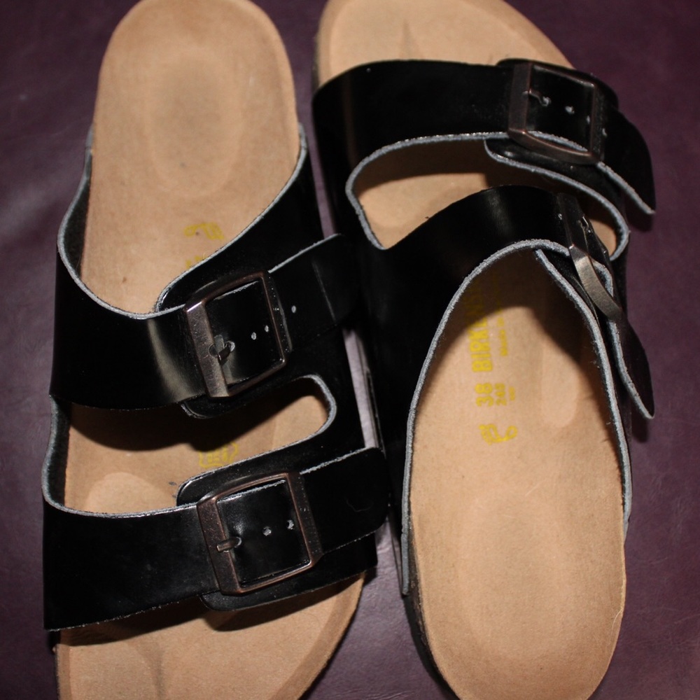 Birkenstock black sandals size 38
