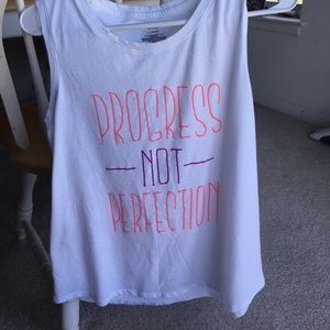 White workout tank top