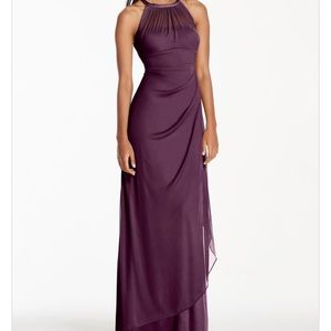 Long Mesh Bridesmaid Dress
