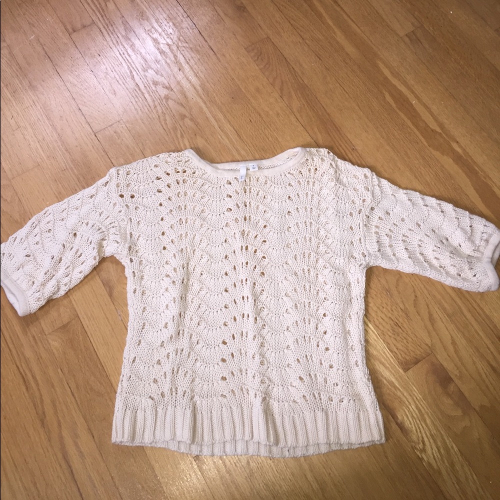 Short Sleeve Knit Sweater