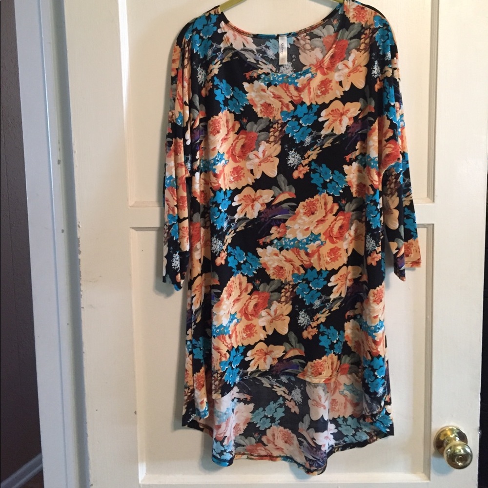Floral high low tunic L