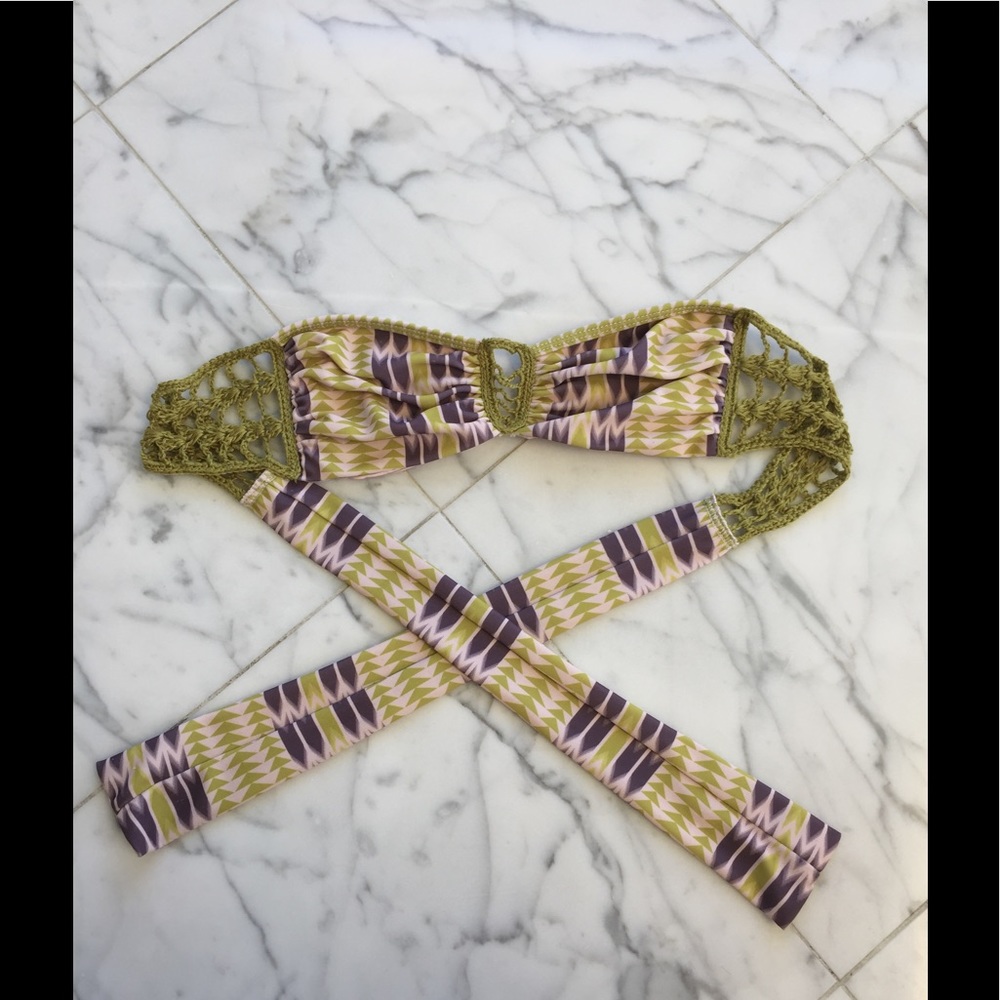 Acacia Strapless Buenos Aires Top in Arrow NWOT
