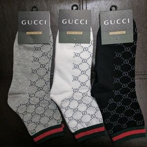 3 pairs of Gucci Designer Pattern Socks