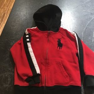 Red and black Polo by Ralph Lauren youth hoodie