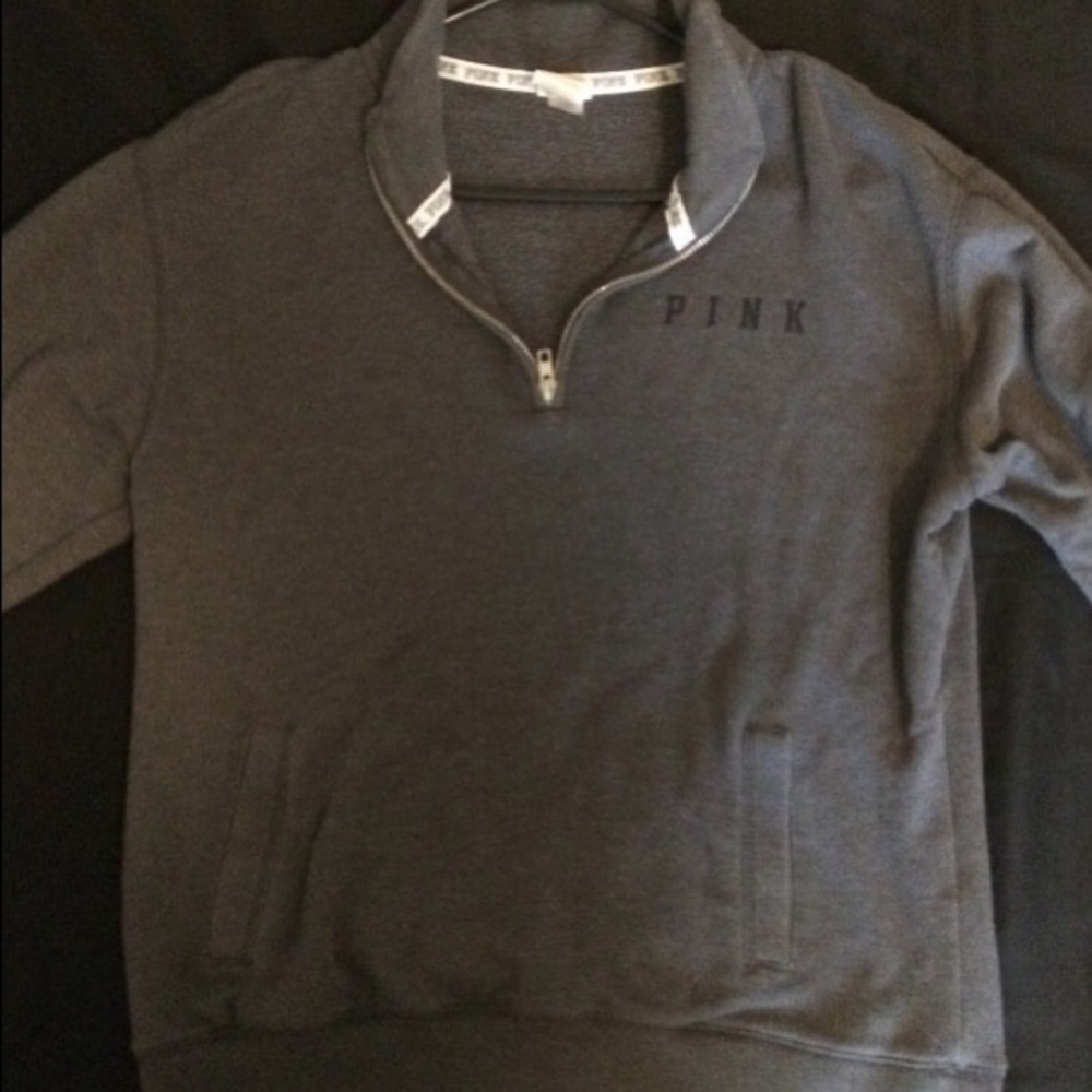 XS half-zip gray Victoria Secret Pink Jumper