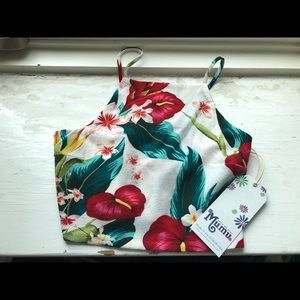 show me your mumu floral crop top