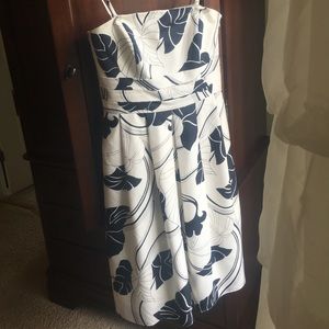 Ann Taylor navy silk summer dress